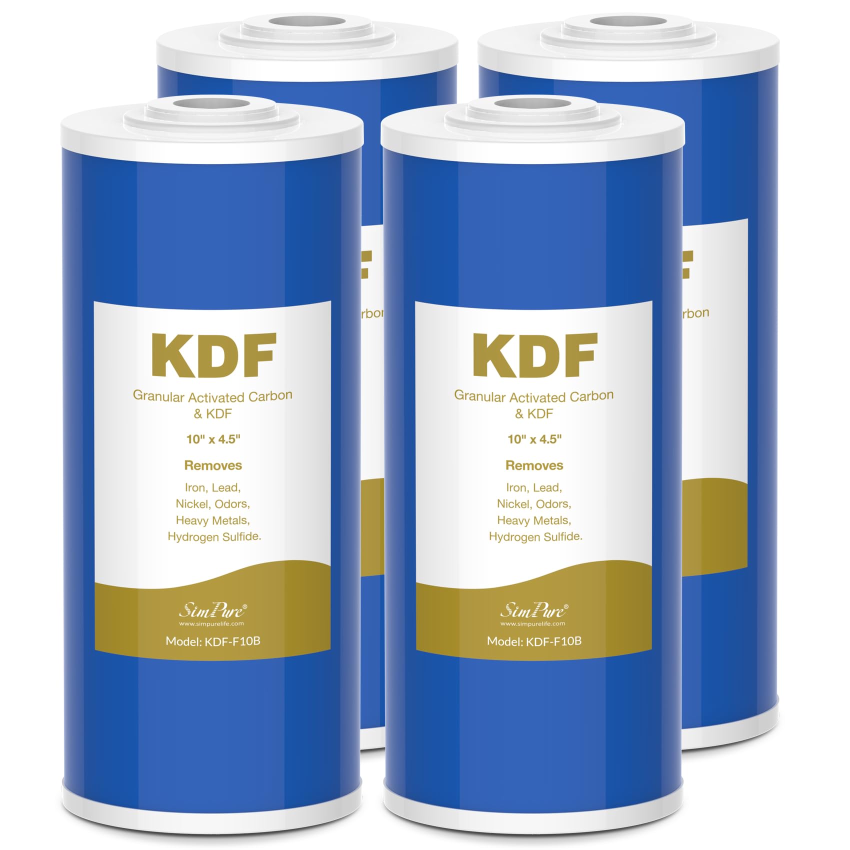 SimPure 10" x 4.5" Whole House GAC Carbon and KDF Water Filter Cartridge