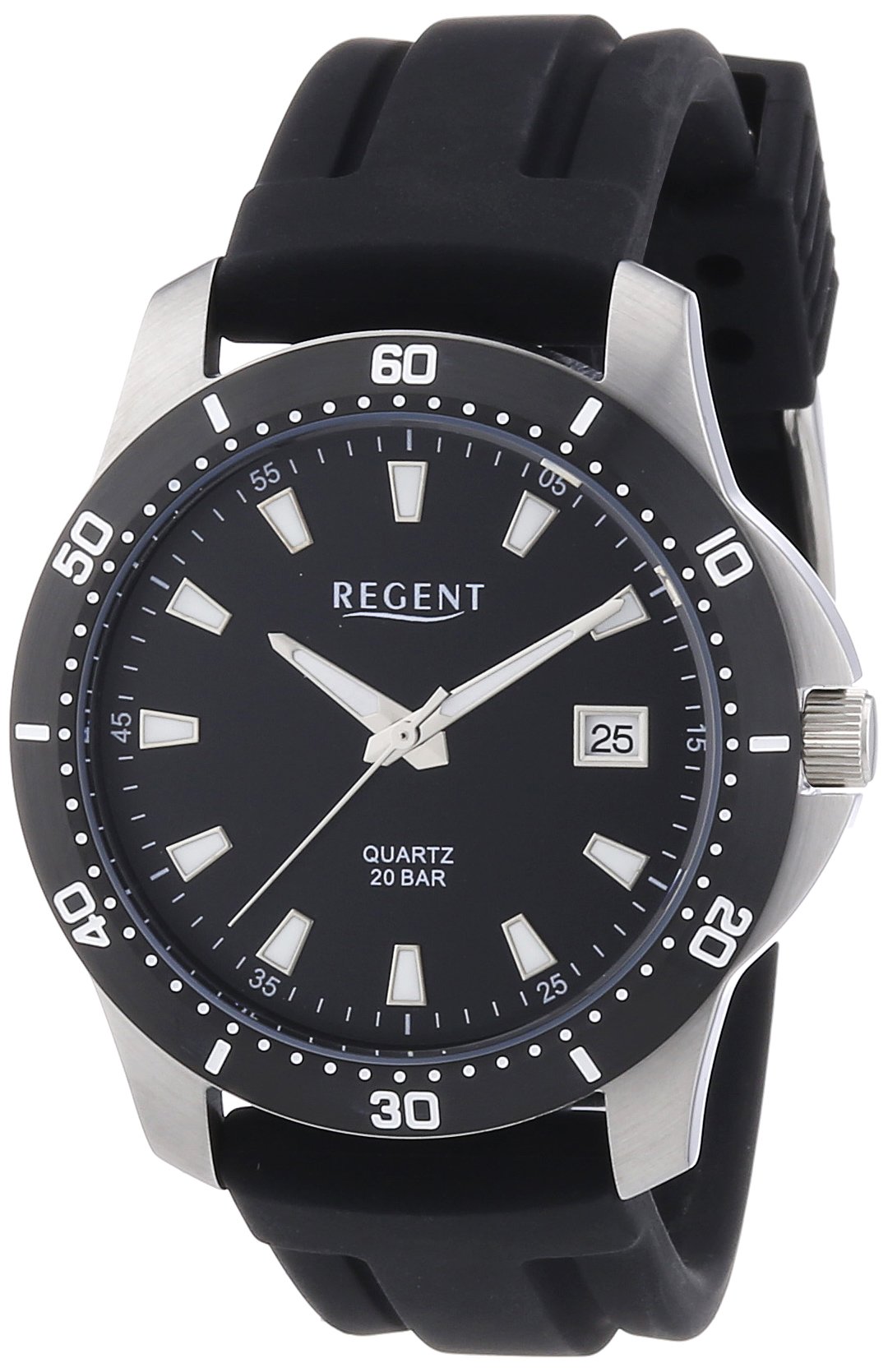 Regent Herren-Armbanduhr XL Analog Quarz Silikon 11110656