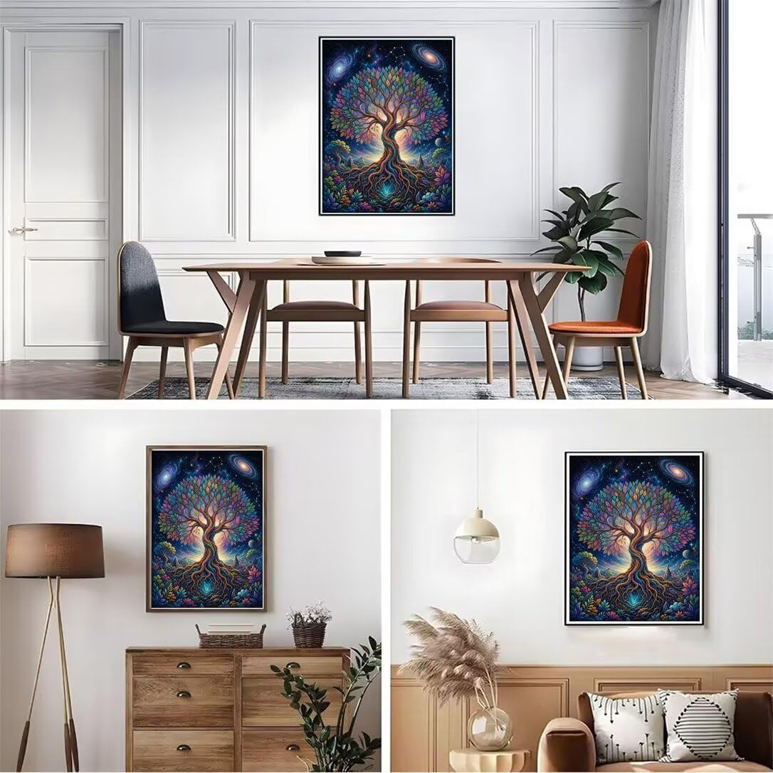 Diamond Painting Árbol de la Vida Kit, Manualidad Creativa100x130cm C8-144
