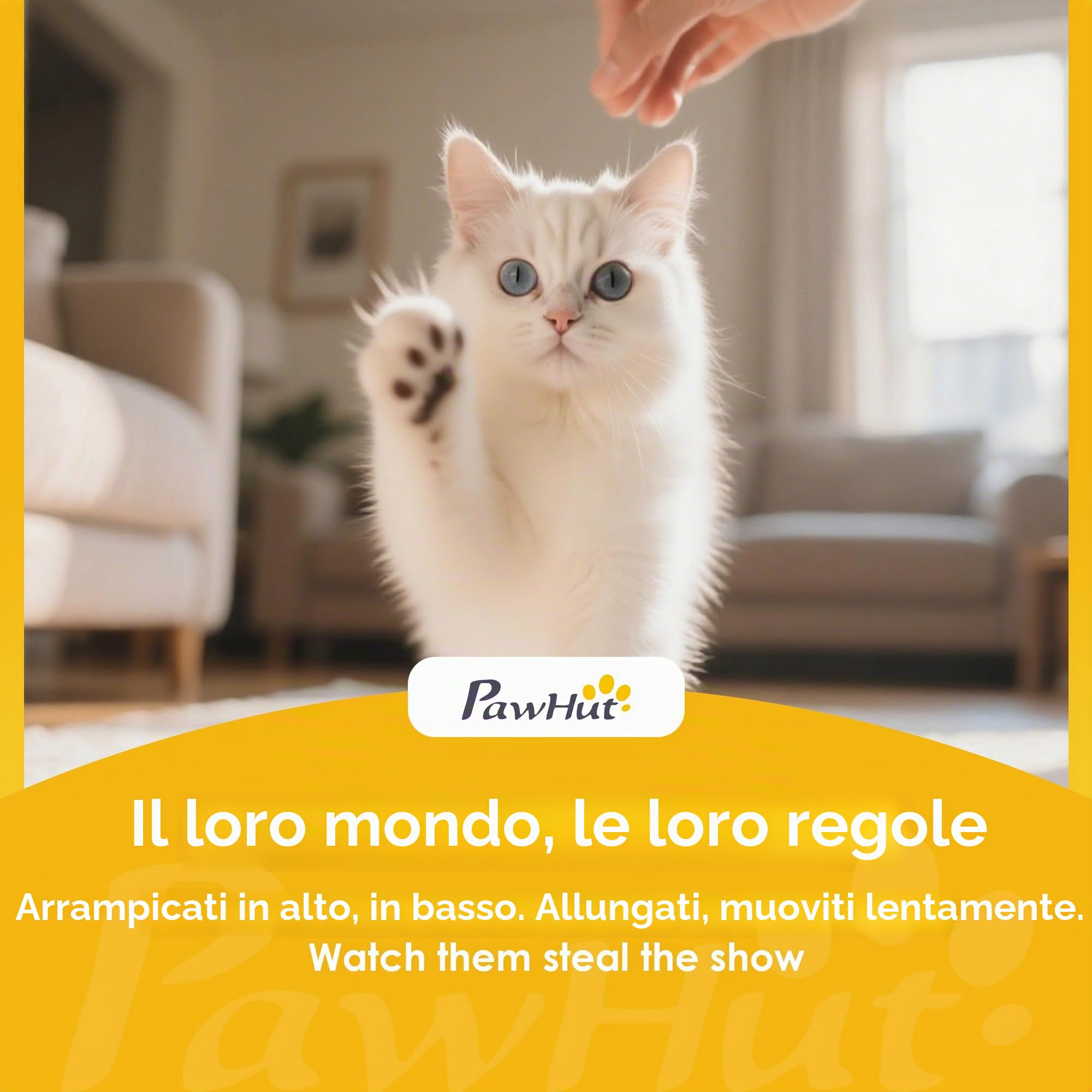 PawHut Gatto in cartone 2 in 1, tiragraffi per gatti con 2 aree di graffiatura, erba gatta, rampa e scaletta, per interni, 67x66x57 cm, marrone
