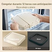 Vista 3 de Máquina de helados enrollados, bandeja de rodillo de helado instantáneo con tapa y 2 espátulas, placa fría de acero inoxidable de grado alimenticio
