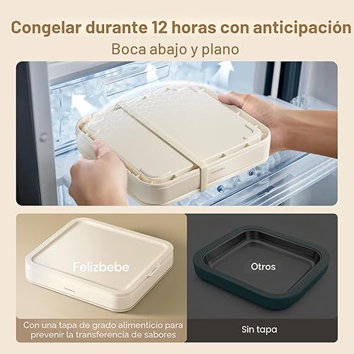 Miniatura 3 de Máquina de helados enrollados, bandeja de rodillo de helado instantáneo con tapa y 2 espátulas, placa fría de acero inoxidable de grado alimenticio