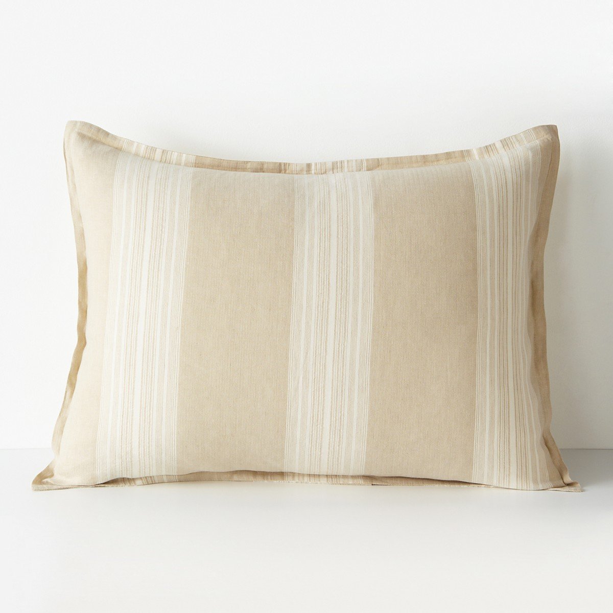 Modern Naturals Large Stripe Pillow Sham - Cream/Sand - Standard Size