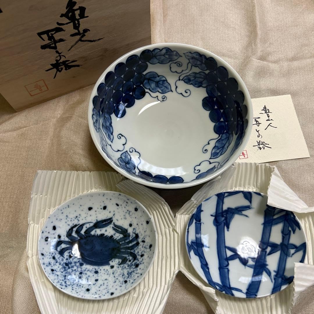 Amazon.co.jp: 魯山人写しの和風陶器食器セット3点 : ホーム＆キッチン