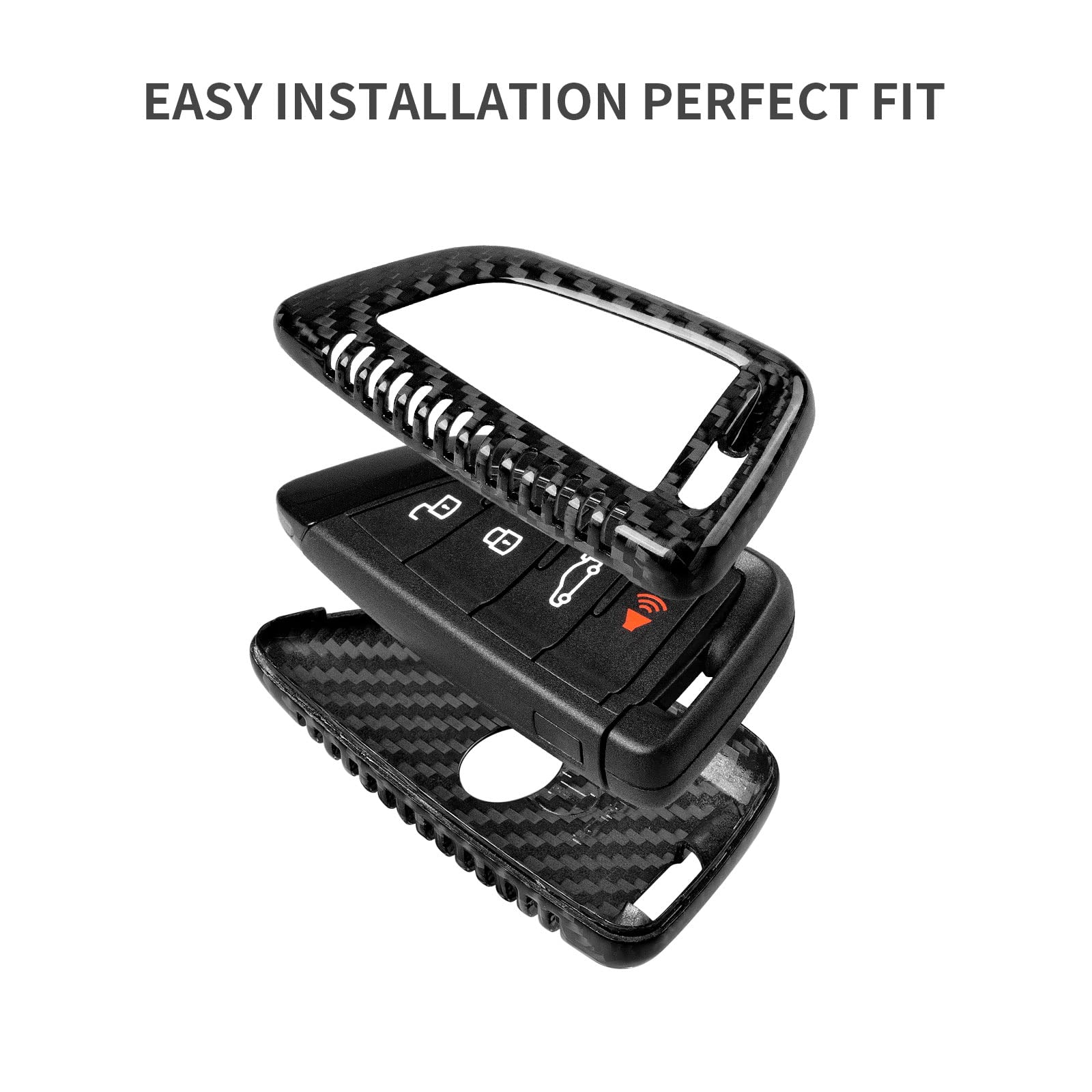 Estuche EL REY Estuche De Fibra De Carbon Real Para Airpods Pro Color Negro Brilloso