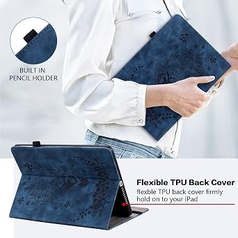 Case for Lenovo Idea Tab 11'' 2025(TB335F/TB336F)/Lenovo Tab M11 2024 (TB-330FU/TB-331FC), Multi-Angle Flip PU Leather Protective Cover with Pen Holder, Blue