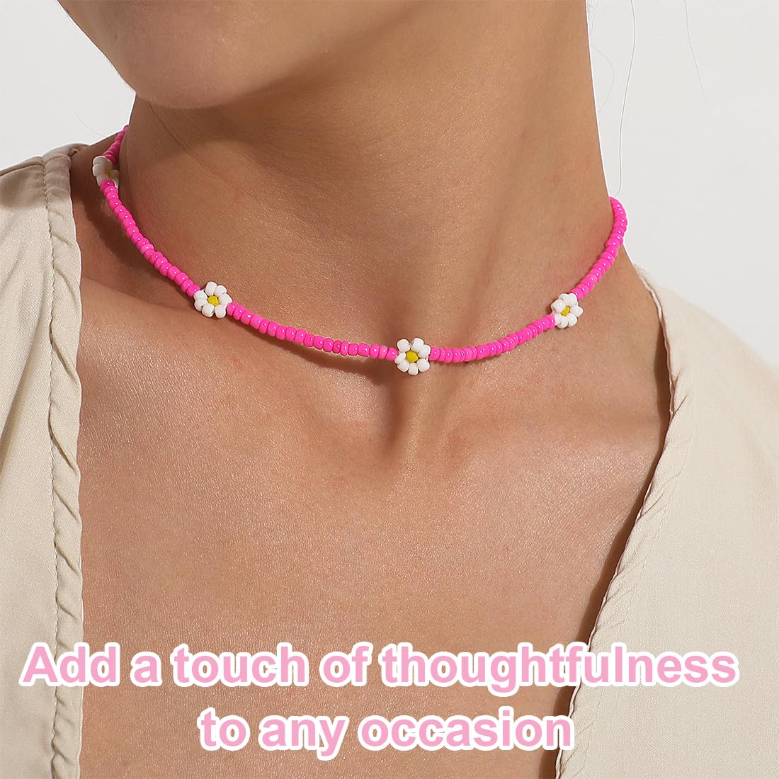 Collana A Uncinetto In Lana Con Fiori Fatta A Mano - Idea Regalo Stile Boho