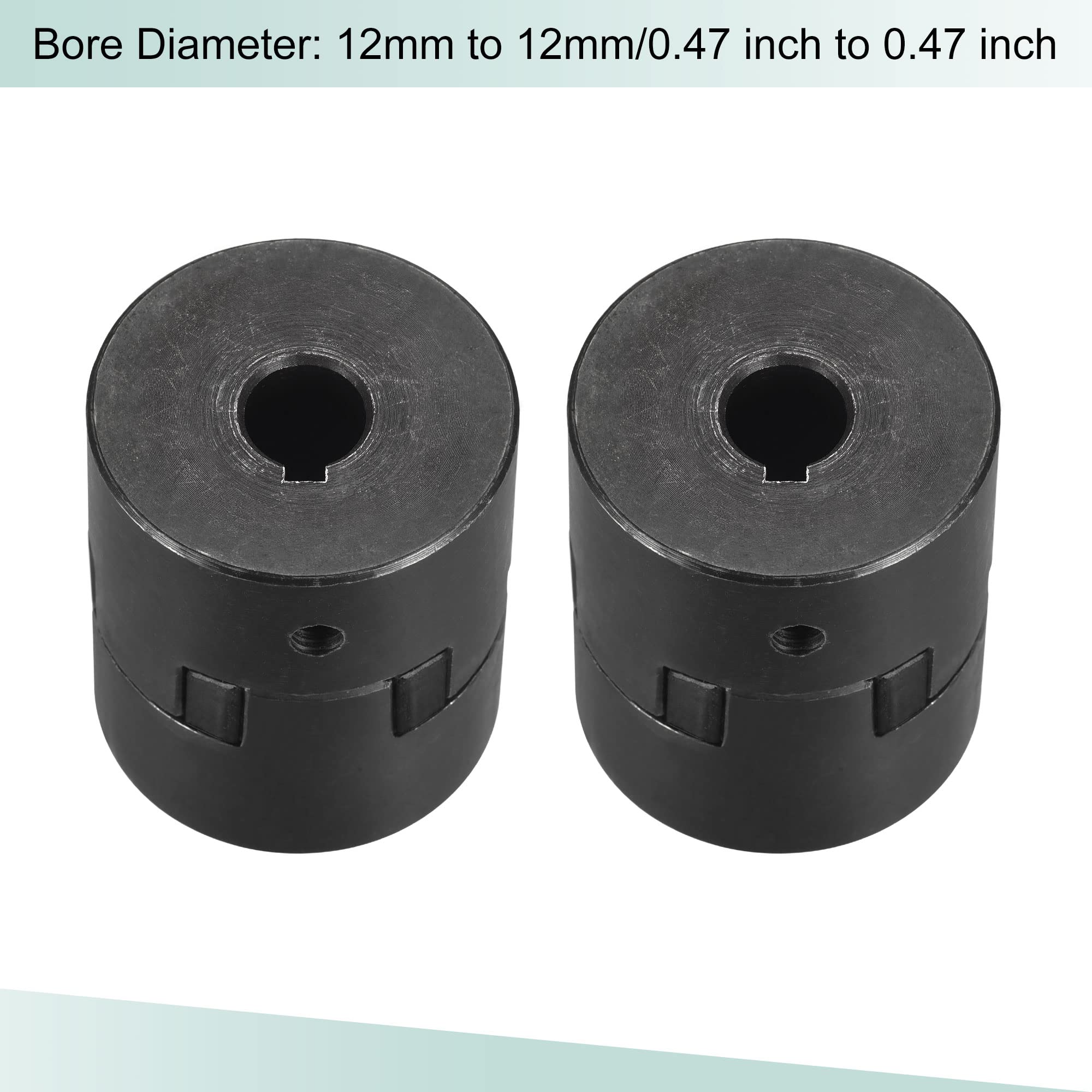sourcing map Flexible Kupplung Welle 12mm bis 12mm Motor Kupplungsgelenk 52mm L x44.5mm OD