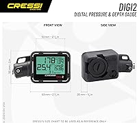 Vista 5 de Cressi Scuba Diving Pressure Gauge and Depth Gauge - Easy to Read and Carry - Digi2 Made in Italy
