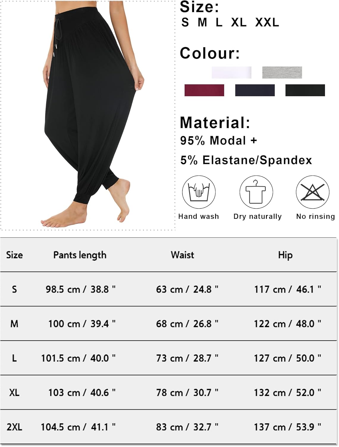 Terecey Yoga Pants for Women Cotton Soft Modal Sweatpants with Pockets Casual Harem Lounge Pants Athletic Drawstring Joggers Trousers 6 710tK5LaL5L. AC SL1500