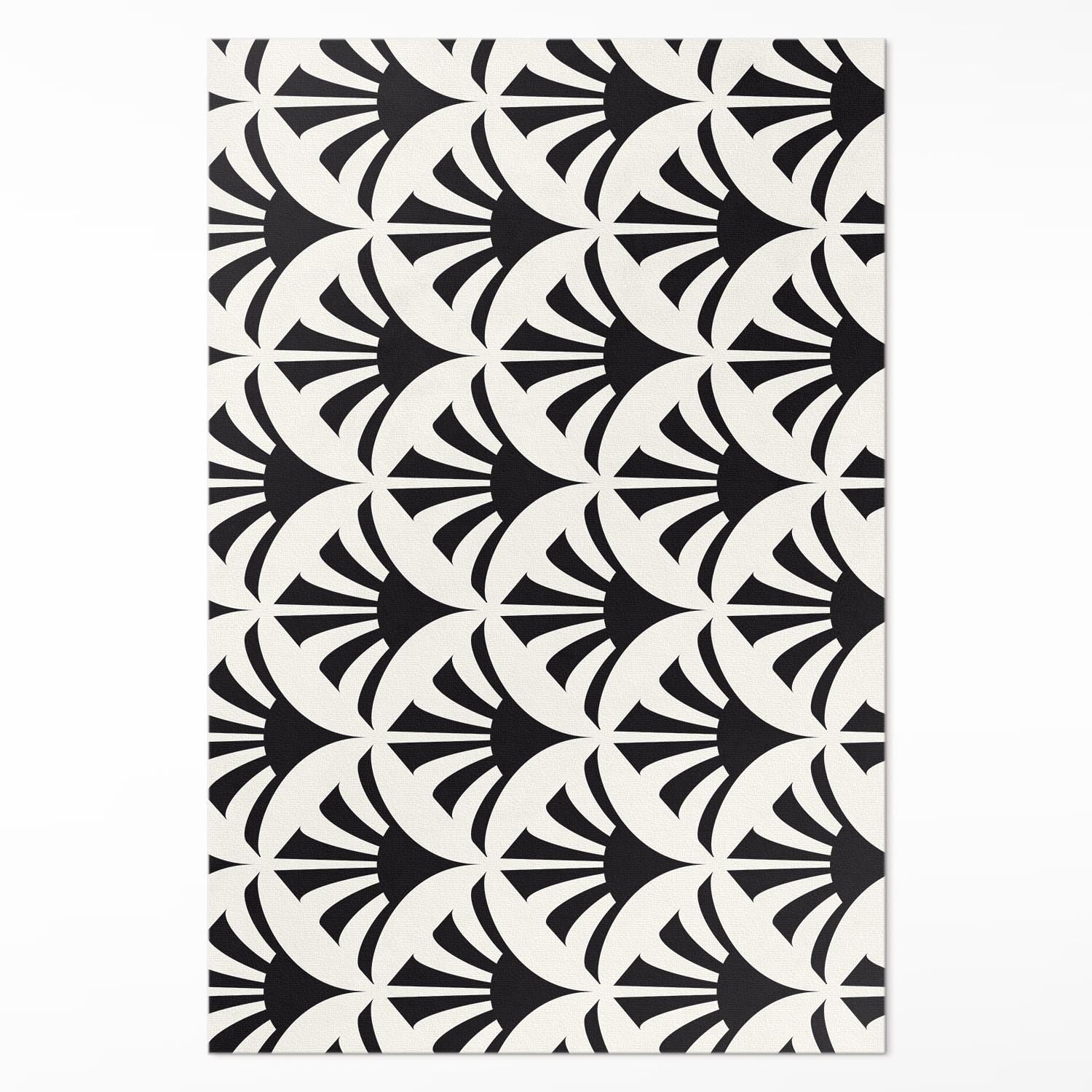 Tapis de sol vinyle 140x210 cm noir et blanc Floorart Design pour maison