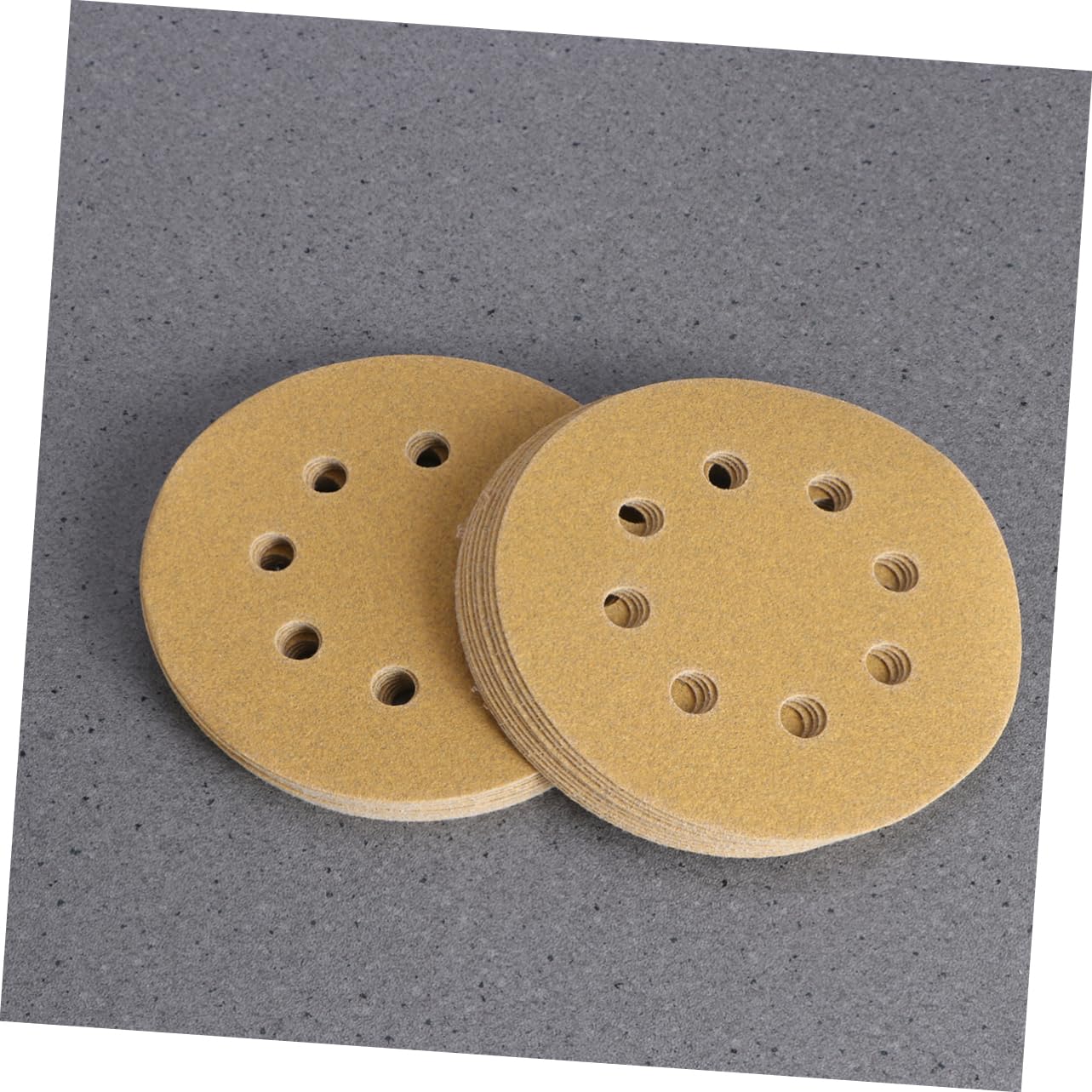 SOLUSTRE Round Sanding Pads for Orbital Sander 5 Inch 8 Hole 120 Grit Hook Loop Sanding Discs Dustless Sandpaper Pads