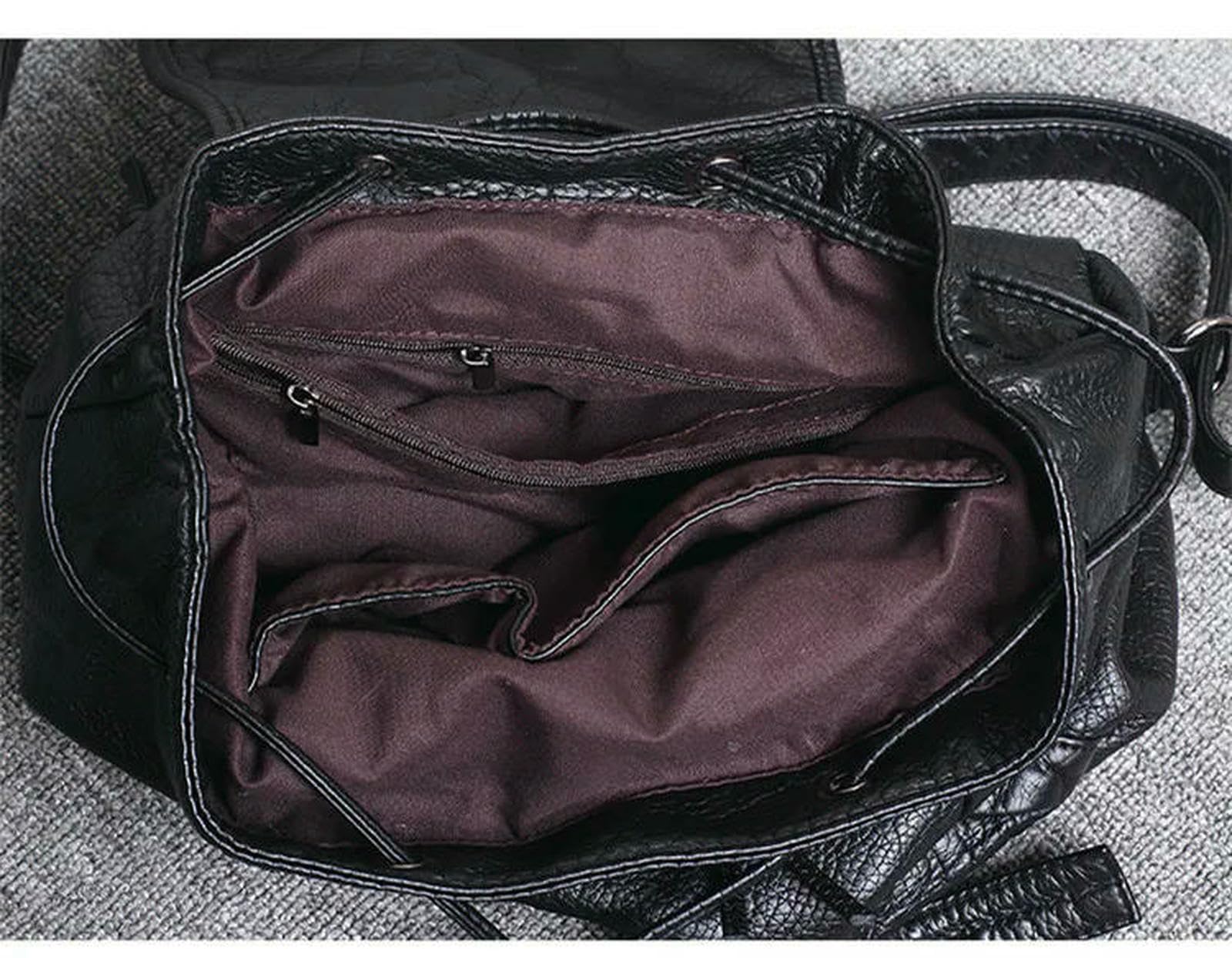 Rucksack Frauen Luxus Leder Arbeitsreise Business College Tasche-rot