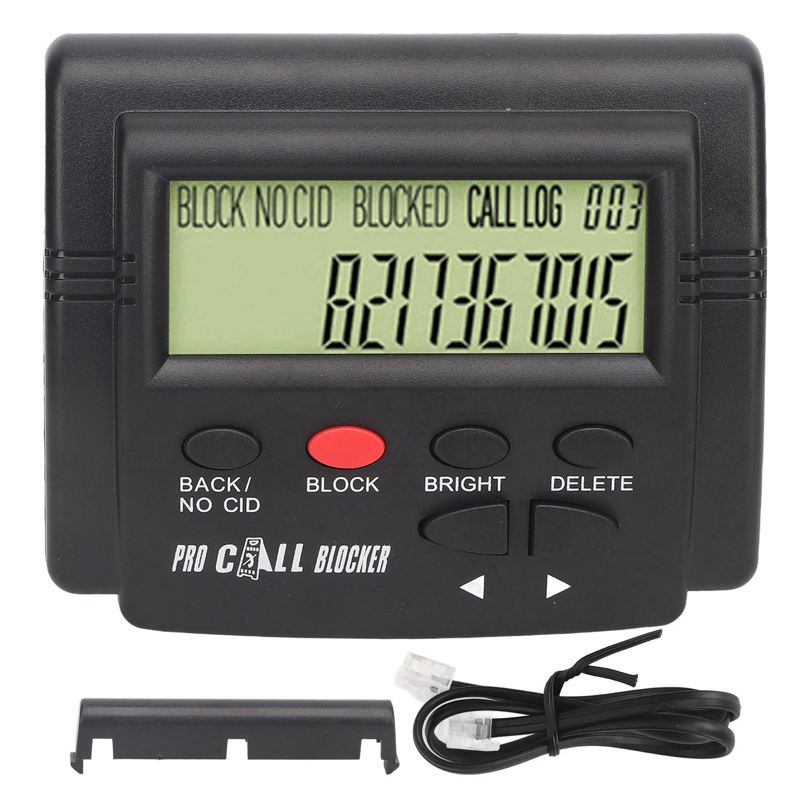 Call Blocker grande capacità, previene molestie chiamante ID box con display LCD, blocco telefono fisso per casa e ufficio, telefono 4000 gruppi