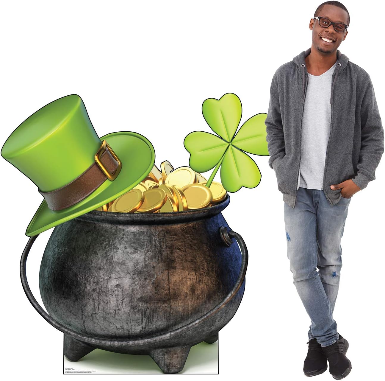Cardboard People Pot of Gold Life Size Cardboard Cutout Standup