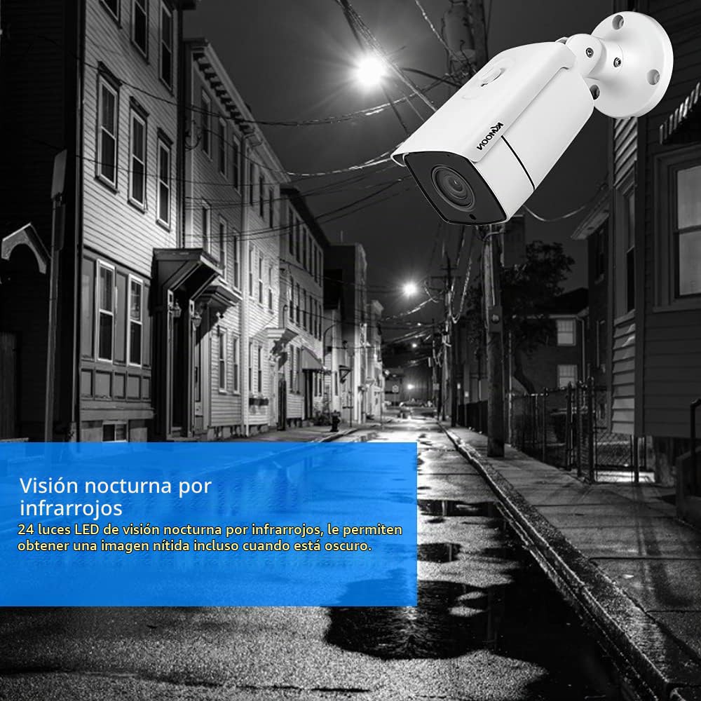 Cámara analógica 1080P al aire libre IP66 Cámara CCTV impermeable incorporada 24 piezas LED infrarrojos, de paletas de visión nocturna de 82 pies