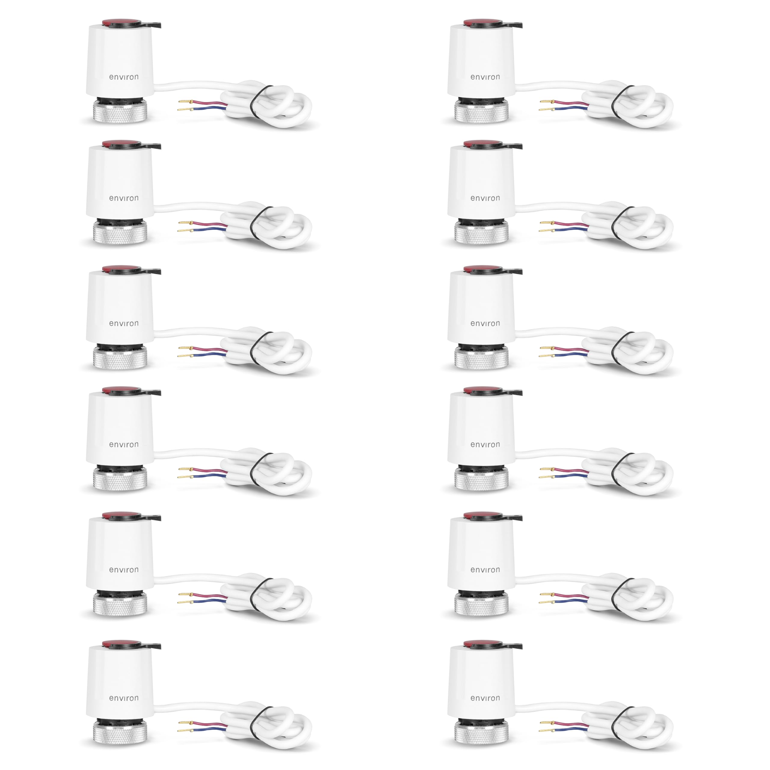 ENVIRON - Transmisión de control ComfortFlow, M30 x 1,5, 230V | calefacción por suelo radiante | calefacción (12 piezas)