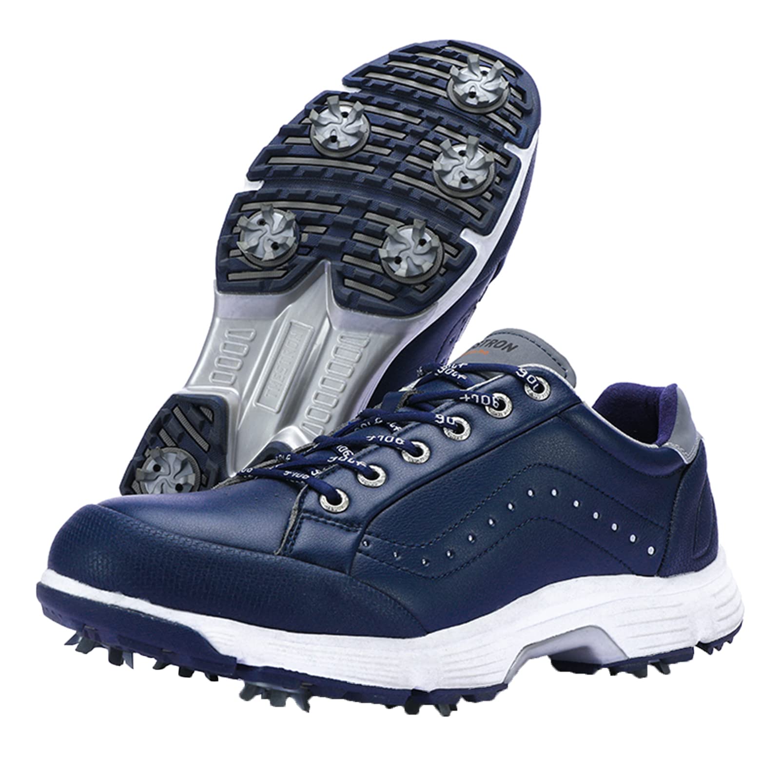 Zapatos de golf para hombre de estilo informal e impermeables para días lluviosos 8