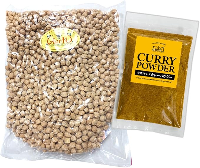 Amazon 神戸アールティー ひよこ豆 1kg と オリジナル カレー粉100g セット 神戸アールティー 乾燥豆 通販
