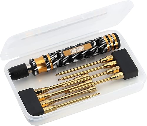 Miniatura 5 de INJORA Juego de herramientas 8 en 1 de destornillador hexagonal RC, destornillador de tuercas y destornillador Phillips, juego de puntas hexagonales