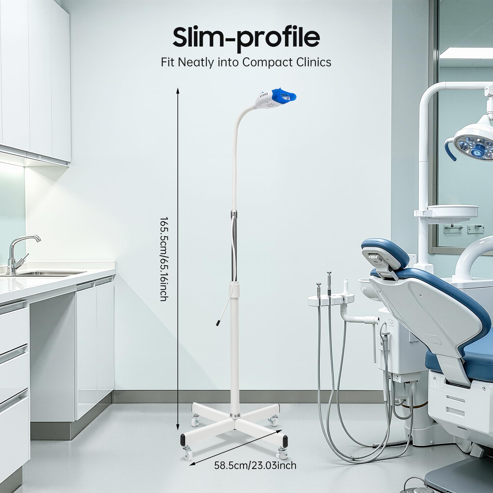 Apparecchio sbiancante Denti LED, Cura Orale Casa, 10 Tubi, Luminoso | Materiali robusti, 10 LED potenti,Timer automatico, roulette mobile, facile da pulire, uso domestico, cura scheggia sorriso