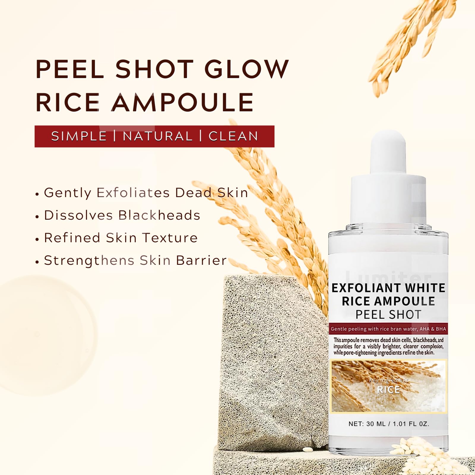 5PCS Rice Korean Skin Care Sets, Rice Skincare Set, Glowing Glass Skin Facial Kit - Image 3