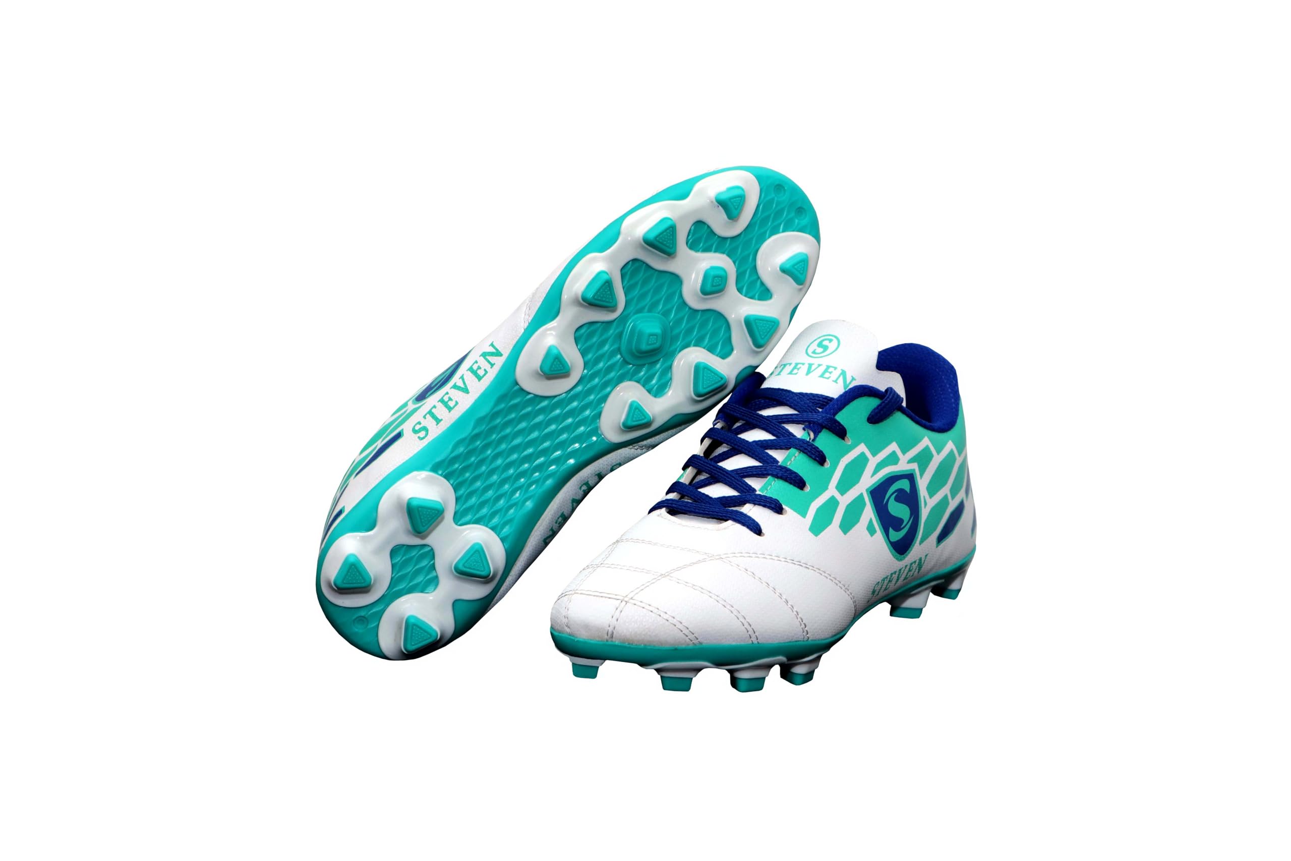 Steven Football SHOS Synthetic Tup Double Sole White Football Studs Shoes (10) (B0CHXVF1KK) Amazon Price History, Amazon Price Tracker