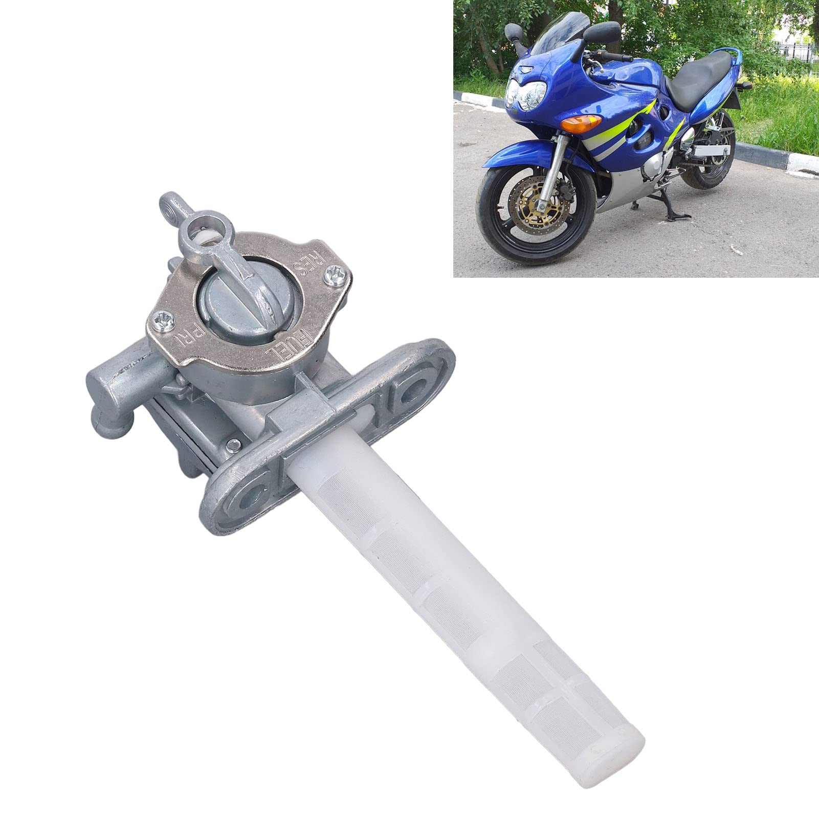 Qiilu Zawór Przełączający Zbiornika Paliwa, Zawór Odcinający Zbiornik Paliwa Szczelny dla Katana 600 GSX600F 750 GSX750F