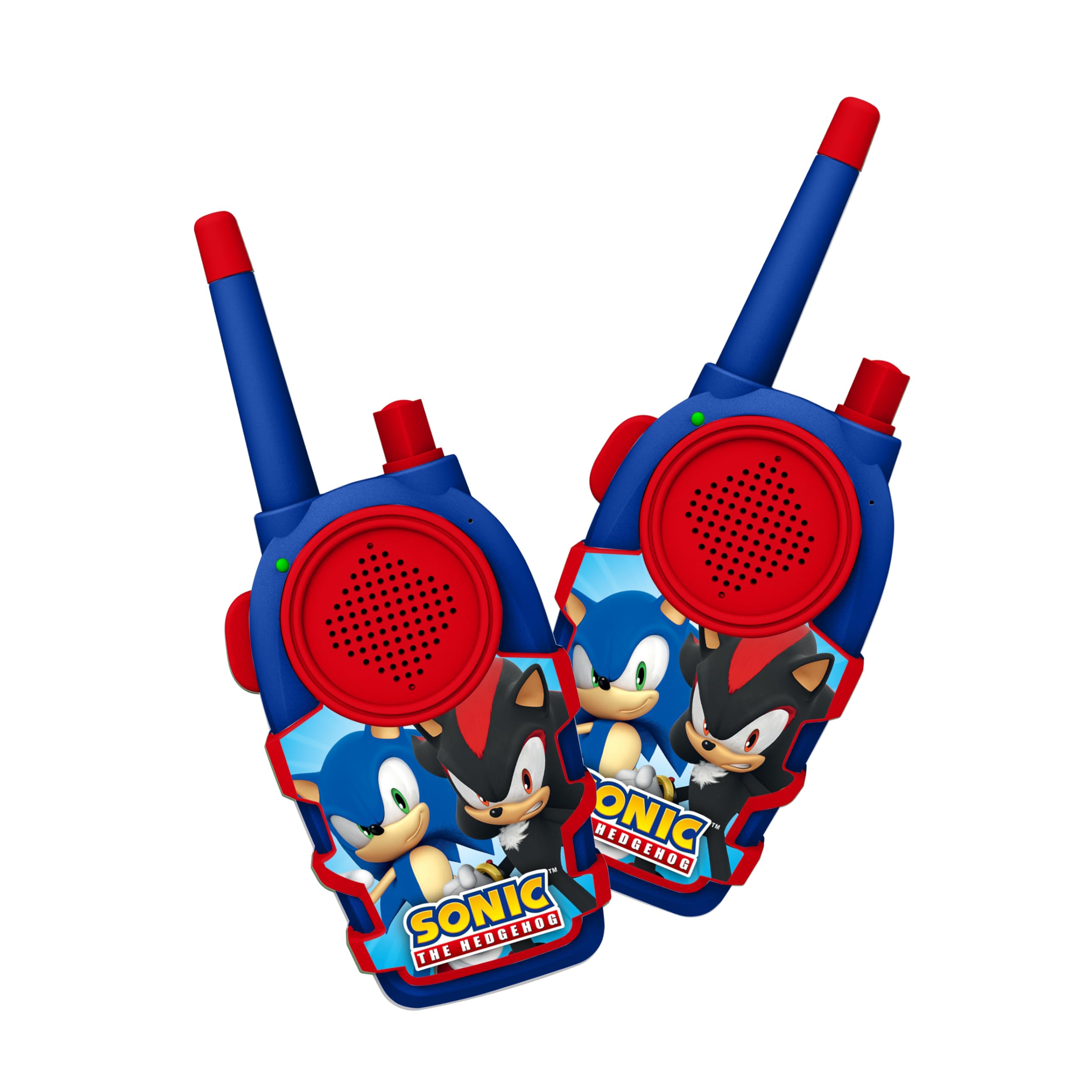 OTL Technologies Sonic the Hedgehog Walkie Talkie Set, 150m Range, Push-to-Talk, Static Free, Blue