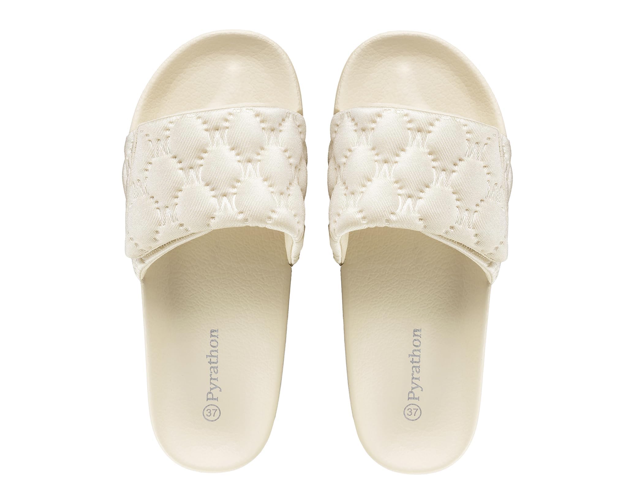 Pyrathon Badelatschen Damen Badeschuhe Slider Klettverschluss Leichte Arch Support Schlappen Hausschuhe Sommer Badeschlappe 36-41EU