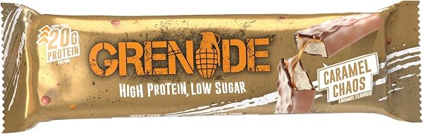 Grenade Barretta Proteica a Basso Contenuto di Carboidrati - Caramel Chaos, 12 x 60 g - 2