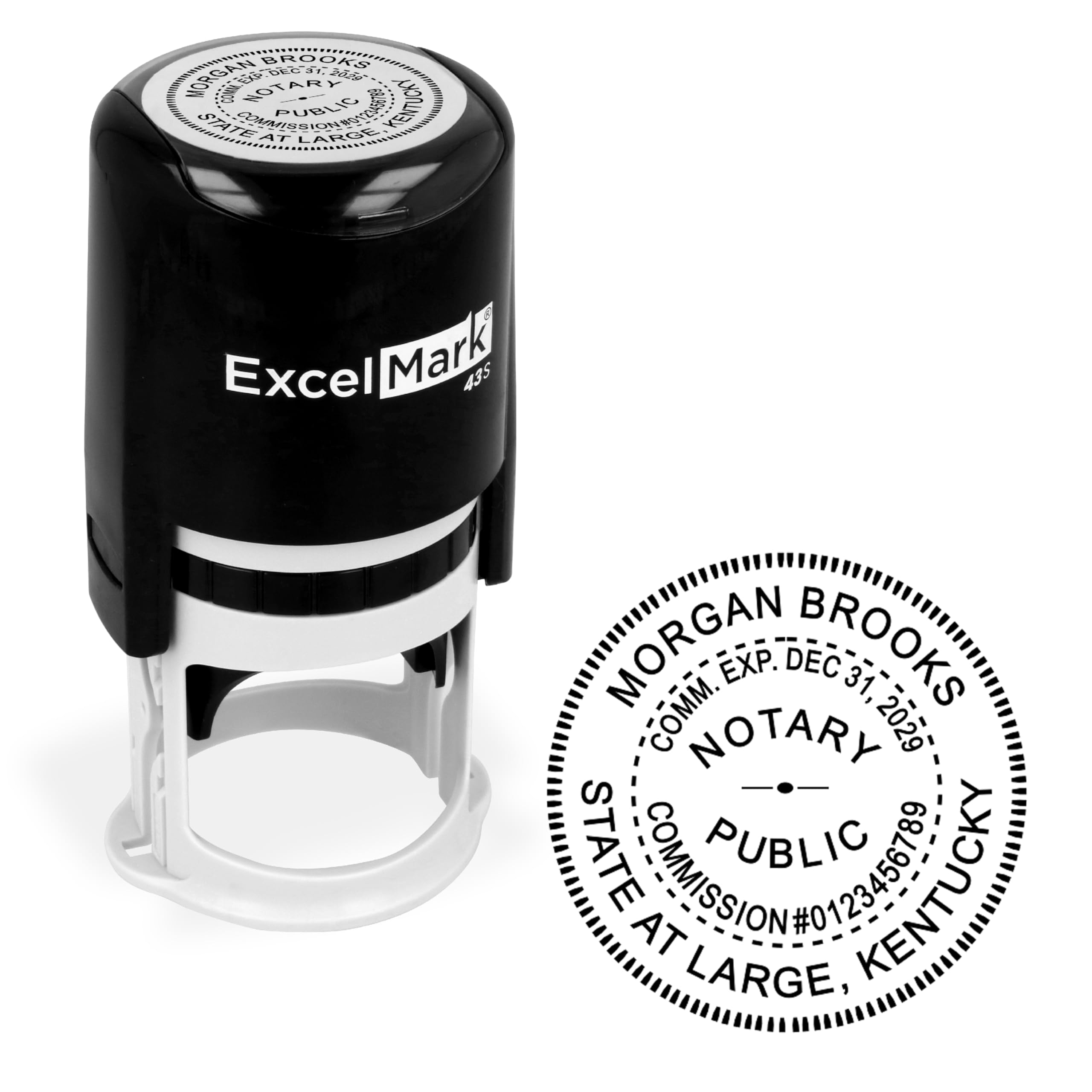 ExcelMark Notary Stamp for All 50 States - Official State Seal - Kentucky - Round