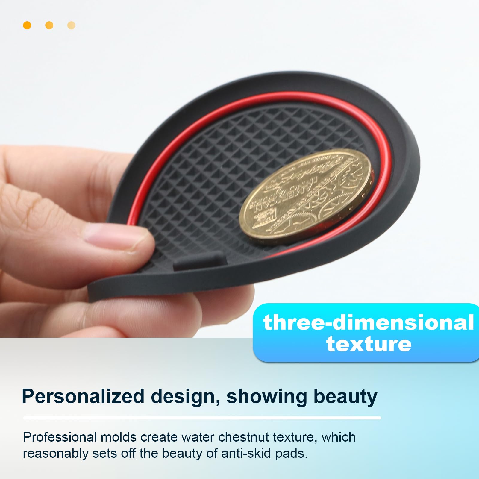 Tapis Caoutchouc Kia Stonic Tapis Antidérapants Pour Kia Stonic - 15 Pièces - Caoutchouc Silicone - Rouge - 2018-2024 Tapis Antidérapant Porte-gobelets