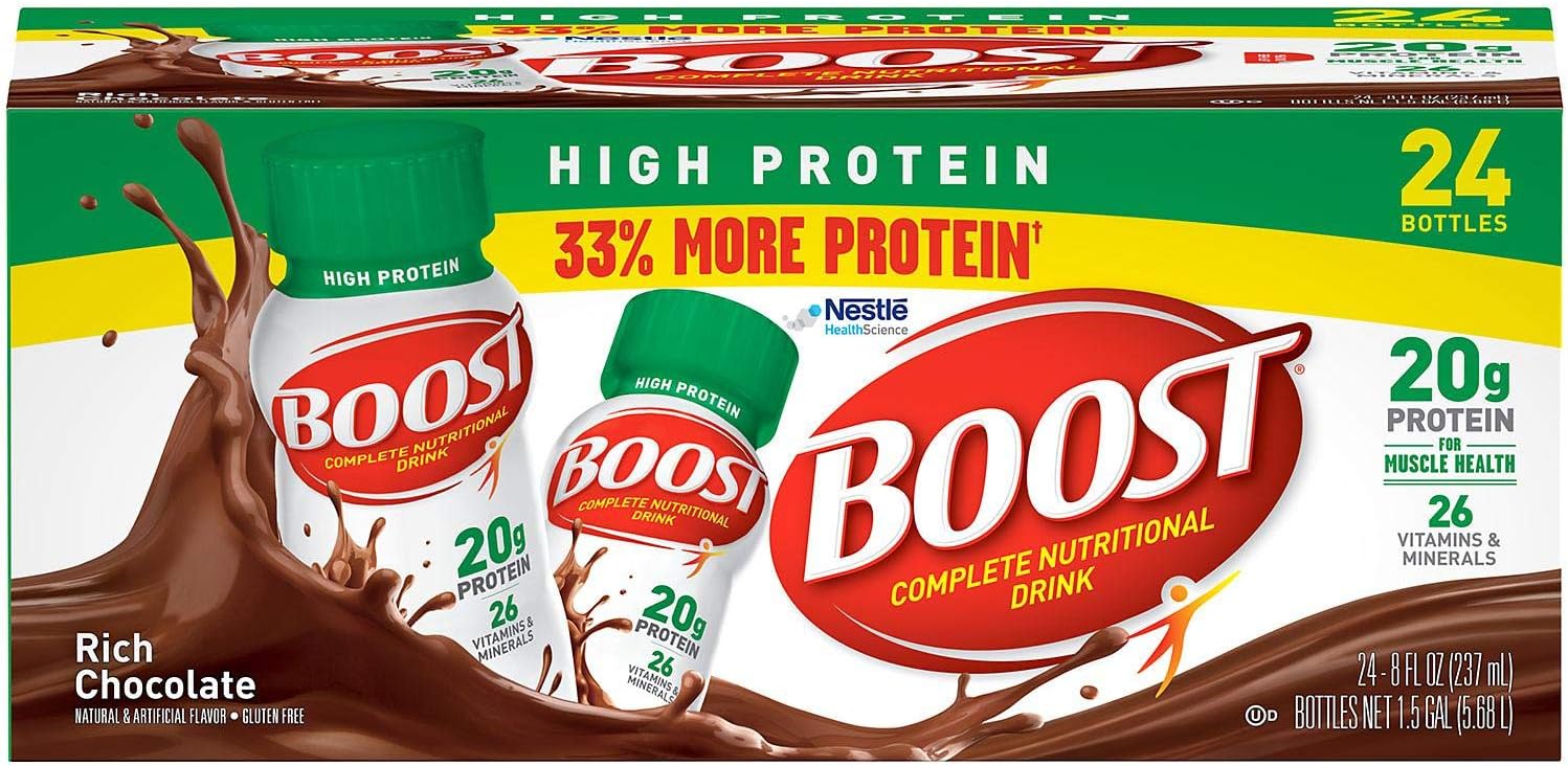 BoostHigh-Protein Drink, Chocolate, 24 pk./8 oz. AS