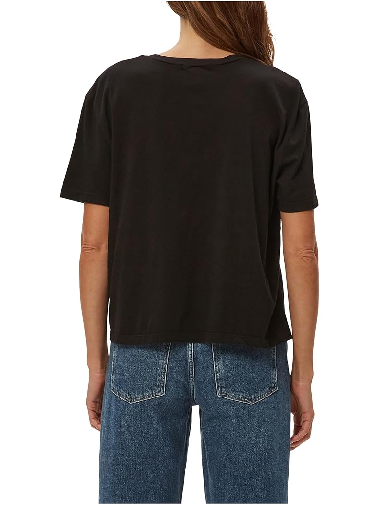 Black Michael Stars Nina Crew Neck Short Sleeve Tee