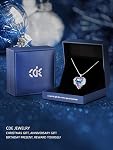CDE Angel Wings Heart Birthstone Pendant Necklace Gift for Women | Silver/Gold Tone,Ideal Birthday & Anniversary Jewelry Gift for Wife,Girlfriend,Her