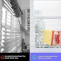 Vista 6 de 4 herramientas venecianas limpiadoras de persianas para ventanas, incluye 2 cepillos para 7 dedos y 2 cepillos limpiadores de persianas, herramienta