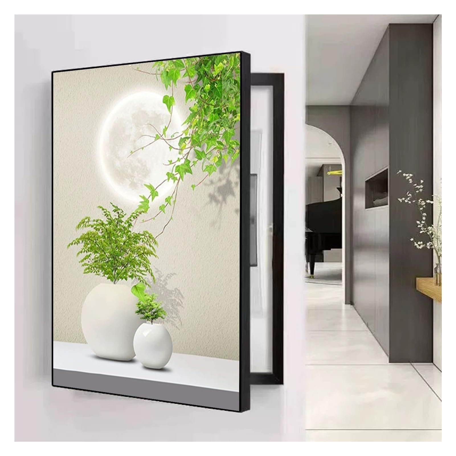 Coperchio della Scatola del Contatore Elettrico Quadro Copri Quadro Elettrico Pittura Decorativa della Scatola Nascondere Scatola del Contatore(E,40x60cm)