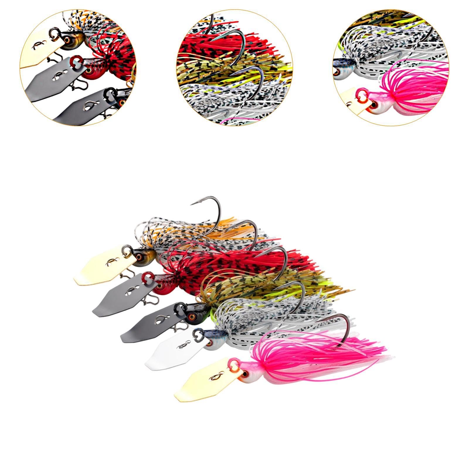 5 Pezzi di Attrezzatura da Pesca Jig Swimbait Jighead con Seppie, Persici Sole E Scorfani