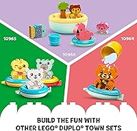 Vista 6 de LEGO DUPLO Town Water Park 10989 Juego educativo de juguete de baño para niños de 2 años en adelante, cuenta con un anillo de tortuga flotante y un