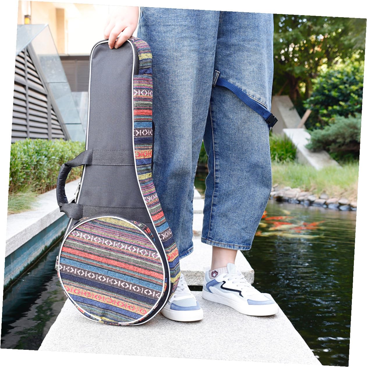 Borsa per Mandolino Stile Nazionale in Oxford, Comoda da Viaggio | Spessa, Robusta e Liscia, Manico Pratico, per Trasporto Semplice Durante gli Spostamenti