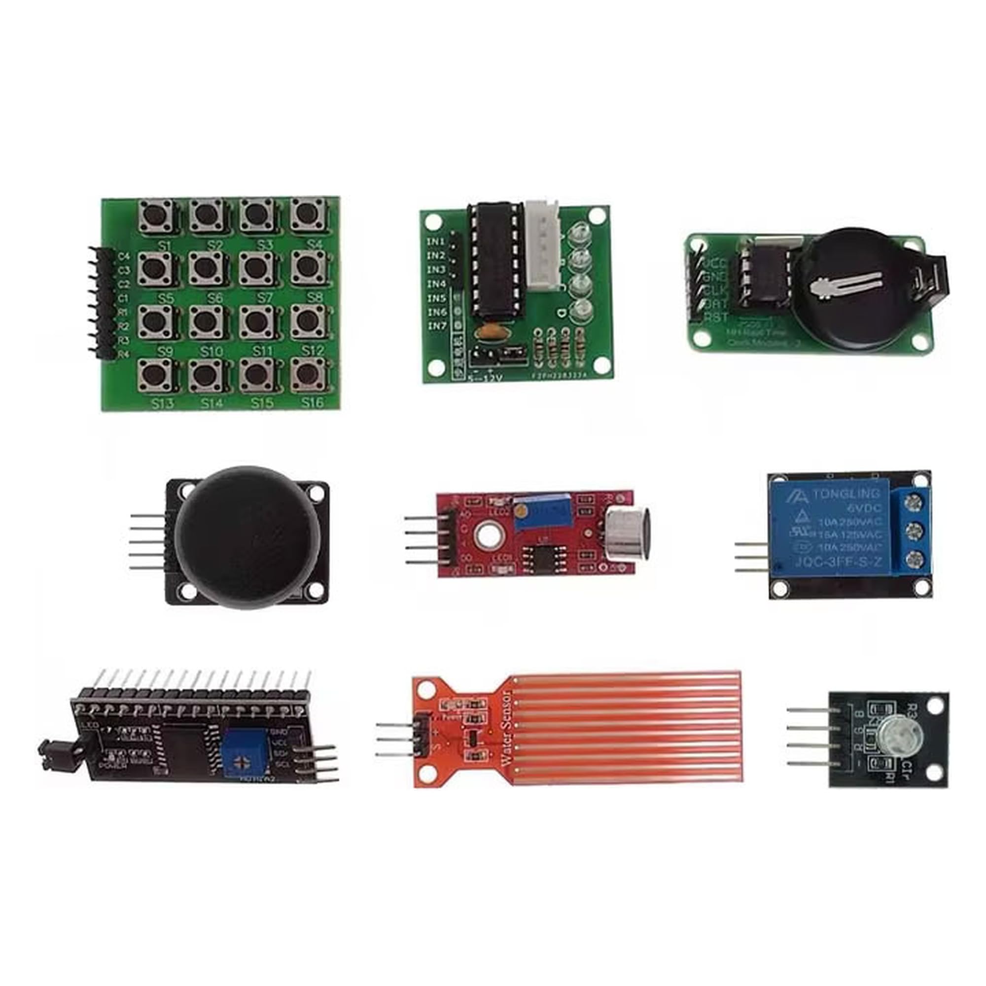 Starter Kit elettronic per componenti RFID compatibile con Arduino UNO R3, oltre 40 componenti, RFID RC522 con scheda e portachiavi, sensore a ultrasuoni LCD 1602 IIC HC-SR04 Servo SG90