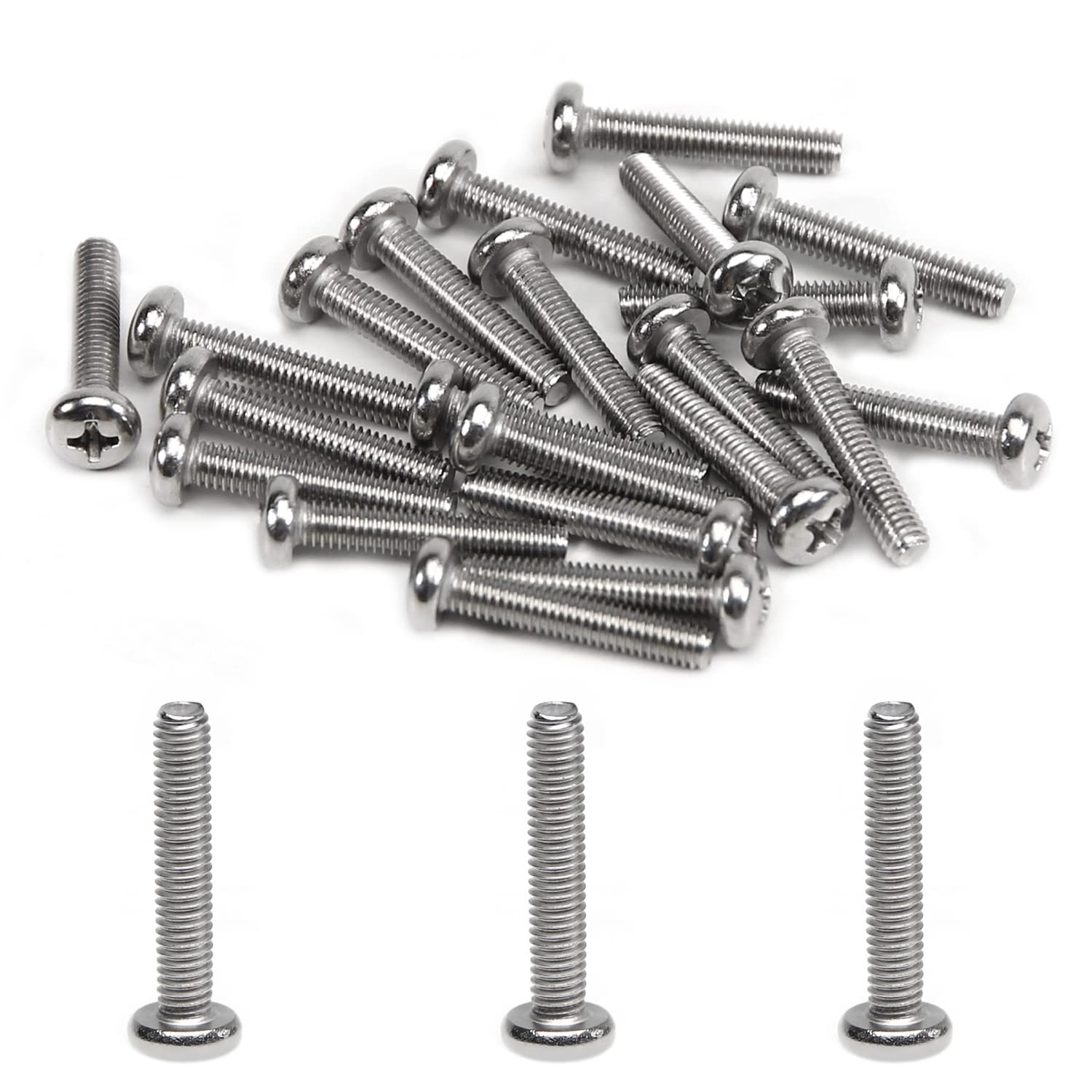 M4 Machine Screws - 30 Pack Stainless Steel -31