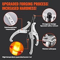 Vista 3 de VEVOR Juego de Extractor de Engranajes, Kit de Extractor de 3 Pulgadas, 4 Pulgadas, 6 Pulgadas, 8 Pulgadas, Herramienta de Extracción de Polea