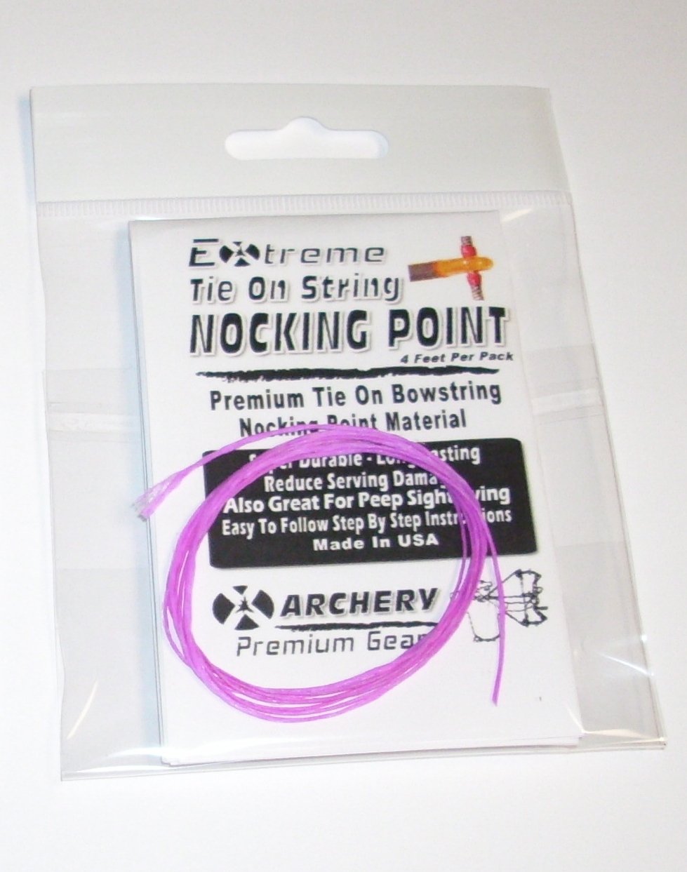 Archery TIE ON - BOWSTRING NOCKING NOCK POINT - (Assorted Colors) (PURPLE)