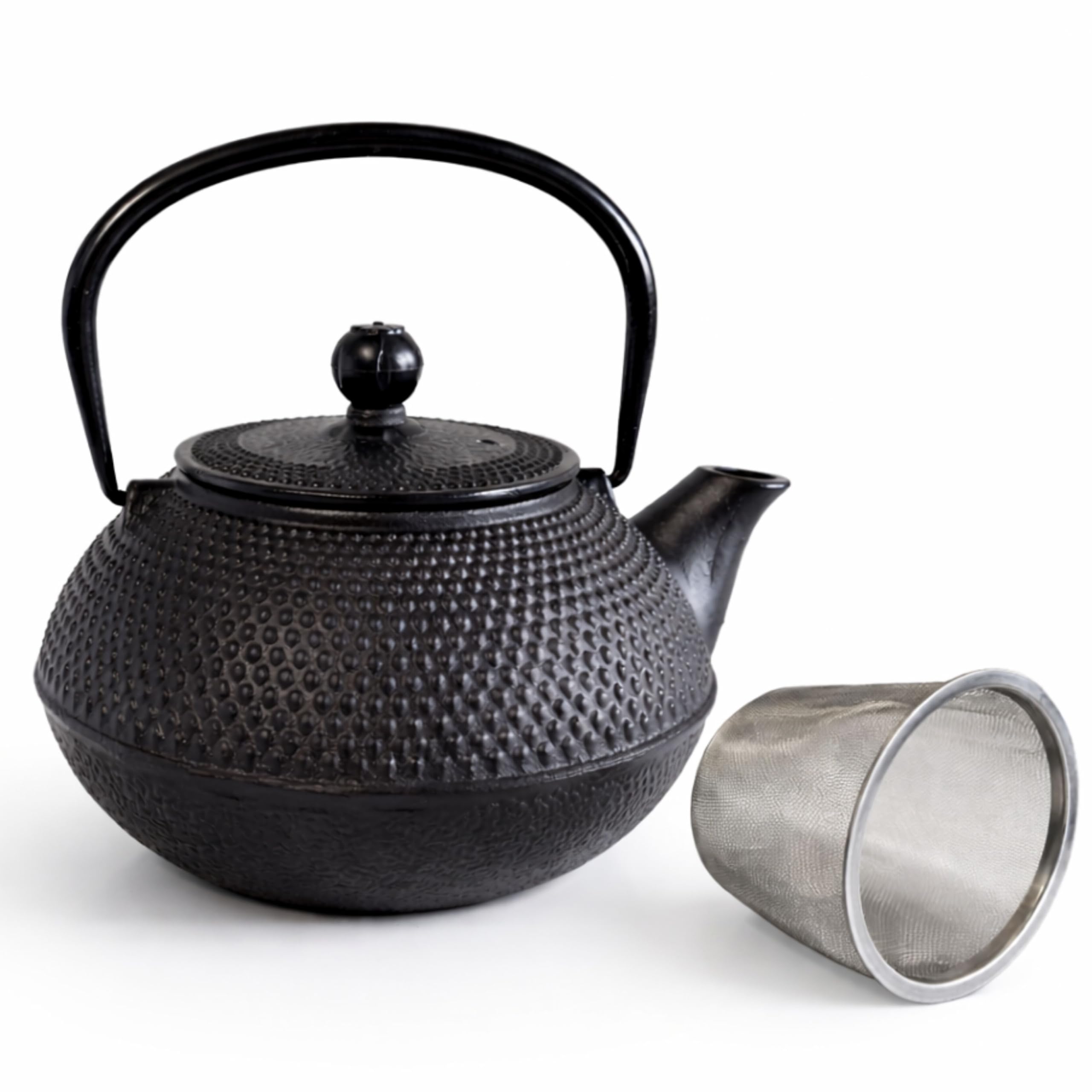 Théière en fonte avec filtre inox pour infusion de hojicha et thé vert