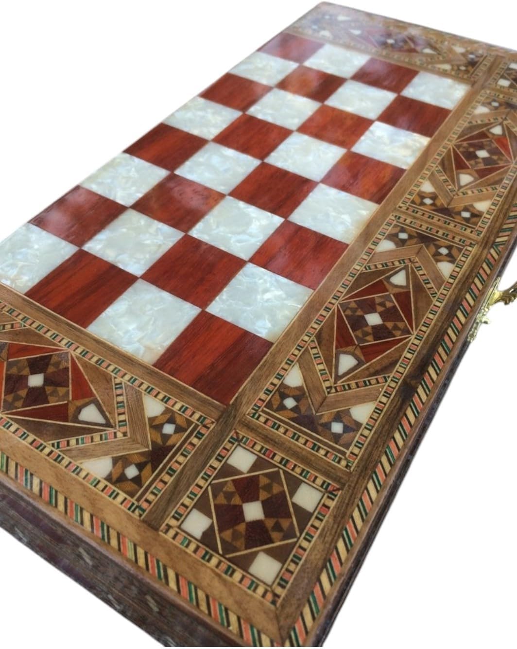 Luxury Backgammon Set for Adults Solid Inlaid Wood Game Board Checkers Handmade Game Sets/Gift for Dad, Husband, Son, Anniversaries