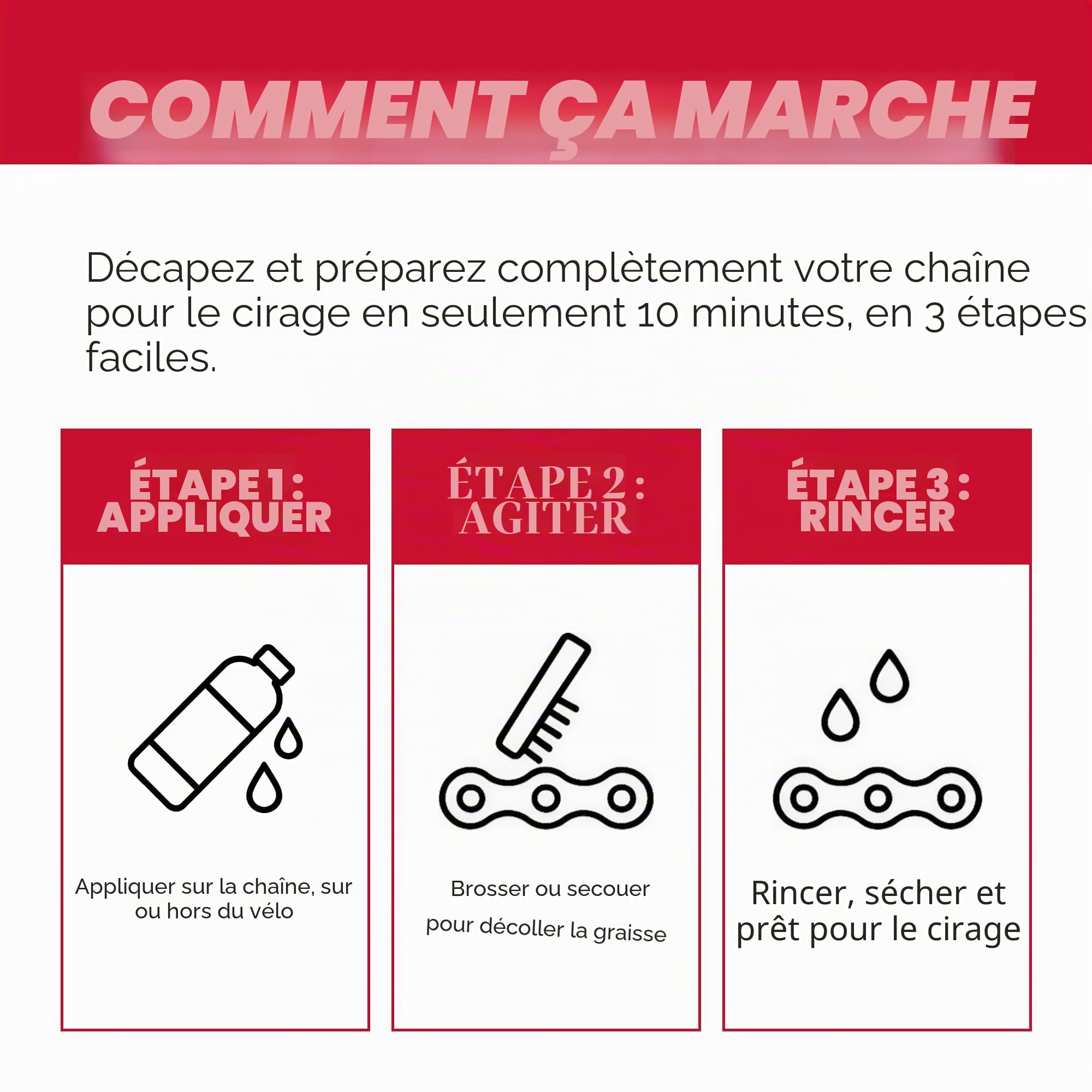 SILCA Décapant professionnel pour chaîne de vélo - Nettoie la chaîne en 10 minutes, goutte à goutte et rinçage | Technologie de nettoyage Lift and Encapsulate - Flacon compte-gouttes de 16 oz