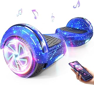 SISIGAD Hoverboard, Electric Scooters with Bluetooth & 6.5" Flash Wheels & LED Headlights Fender Lights, All Terrain for Kids