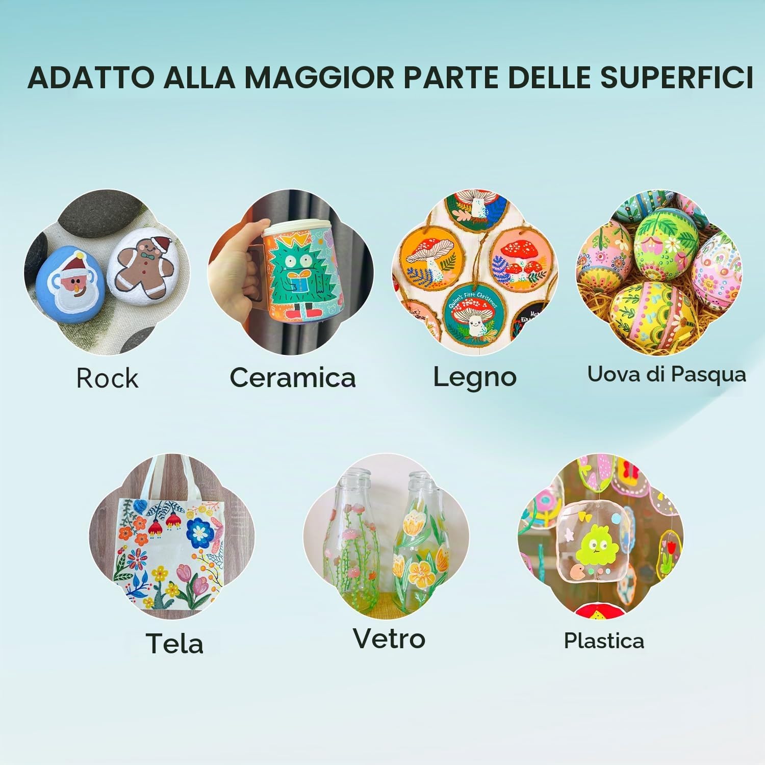 Arrtx Pennarelli acrilici a 72 colori, con punta media da 3 mm, atossici, a base d'acqua, ad asciugatura rapida, per artisti, pittura su roccia, legno, tela, artigianato fai da te